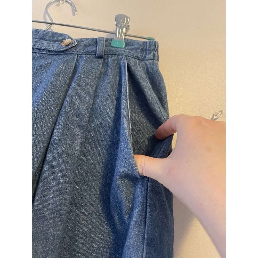 Vintage Talbots Denim Midi‎ Maxi Skirt Grunge Cottagecore Classic Minimalist